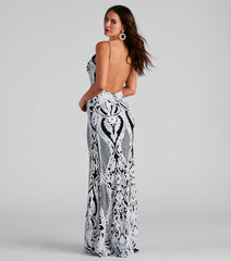 Lilian Formal Sequin Low Back Dress