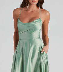 Kailey Formal Lace-Up A-Line Dress