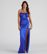 Marley Satin Halter Formal Dress