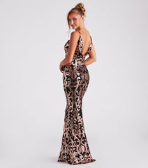 Lea Formal Sequin Low Back Dress