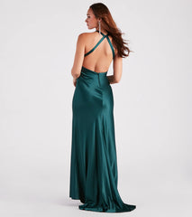 Candace Formal Satin Low Back Mermaid Dress