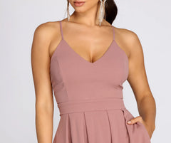 Marlowe Formal Long Pleated Dress