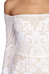 Lizzie Formal Sequin Scroll Dress