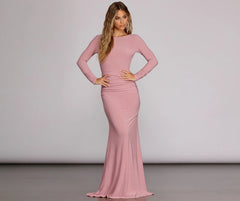 Piper Ruched Open Back Gown