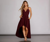 Diandra Crepe High Low Gown