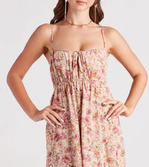 Danika Formal Chiffon Floral A-Line Dress