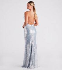 Torrie Formal Sequin Strappy Mermaid Dress