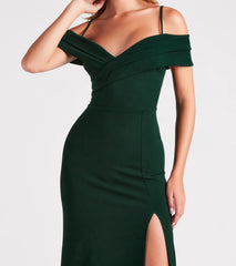 Serene Cold-Shoulder High Slit Mermaid Dress