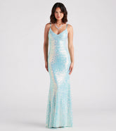 Harmony Formal Iridescent Sequin Mermaid Dress