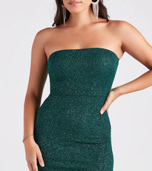 Trisha Formal Glitter Strapless Long Dress