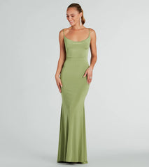 Anya Formal Strappy Open-Back Mermaid Dress