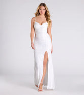 Rory Sweetheart Slit Bodycon Lace Formal Dress