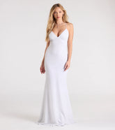 Carina Lace-Up Mermaid Glitter Formal Dress