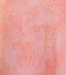 Kristina Floral Velvet Slit Formal Dress