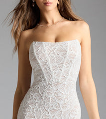 Frida Strapless Mermaid Lace Formal Dress