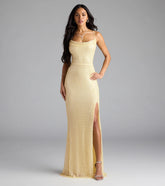 Hollie Lace-Up Mermaid Sequin Beaded Formal Dress