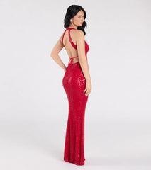 Vanessa Open Back Mermaid Sequin Formal Dress