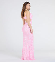 Yasmin Cutout Back Mermaid Sequin Formal Dress