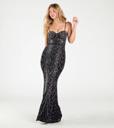 Clara Rhinestone Pearl Mermaid Formal Dress