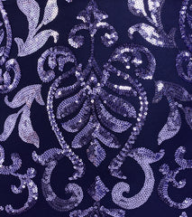 Shelby Lace-Up Slit Sequin Formal Dress