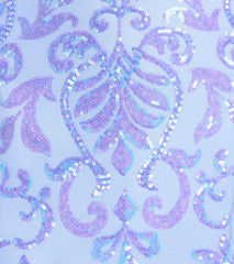 Sawyer Lace-Up Slit Mermaid Sequin Formal Dress