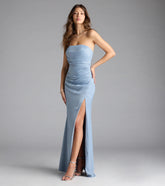 Emilla Strapless Mermaid Satin Formal Dress