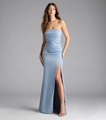 Emilla Strapless Mermaid Satin Formal Dress
