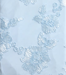 Gabi Lace-Up Floral Trim Mermaid Formal Dress