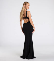 Elaine Open Back High Slit Mermaid Dress