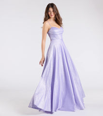 Hattie Glitter Corset Lace-Up Ball Gown