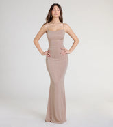 Joan Lace-Up Mermaid Glitter Formal Dress