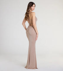 Joan Lace-Up Mermaid Glitter Formal Dress