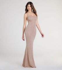 Joan Lace-Up Mermaid Glitter Formal Dress
