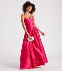 Viviane Satin Sweetheart Lace-Up Ball Gown