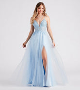 Isabelle Rhinestone Embroidered A-Line Formal Dress