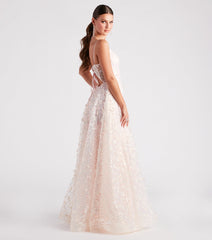 Kallie Butterfly Mesh A-Line Ball Gown