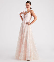 Kallie Butterfly Mesh A-Line Ball Gown