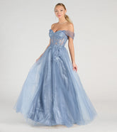 Yarelis Corset A-Line Glitter Tulle Ball Gown