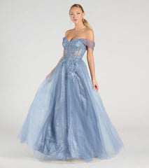 Yarelis Corset A-Line Glitter Tulle Ball Gown