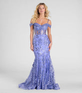 Marie Cold Shoulder Corset Lace-Up Mermaid Gown