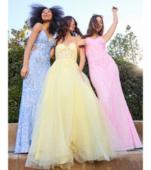 Gwen Strapless Corset A-Line Glitter Ball Gown