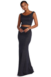 Mariah Glitter Two Piece Dress