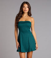 Shimmer And Spin Glitter Mini Dress