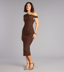 Twist the Plot Bodycon Midi Dress