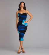 Night Garden Floral Midi Dress