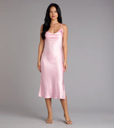 Dreamy Luxe Satin Strappy Back Midi Dress