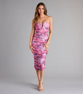 Keep It Romantic Floral Mesh Midi Dress