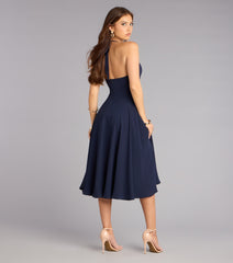 Effortless Grace Chiffon Midi Dress