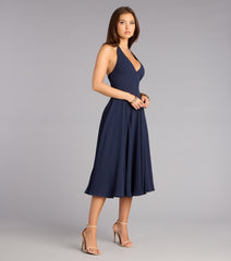 Effortless Grace Chiffon Midi Dress