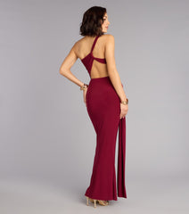 Bold Curve One-Shoulder Maxi Dress